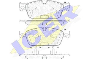 PLAQUETTE DE FREIN AV=GDB1970