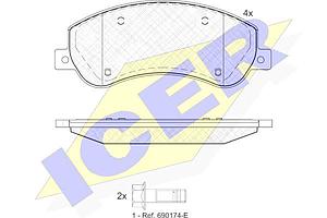 PLAQUETTE DE FREIN AV=GDB1724