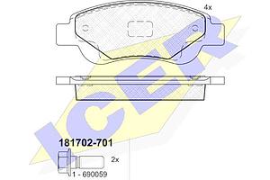 PLAQUETTE DE FREIN AV=GDB1633
