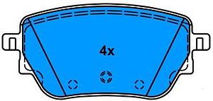 PLAQUETTES DE FREIN AR = 182352 
